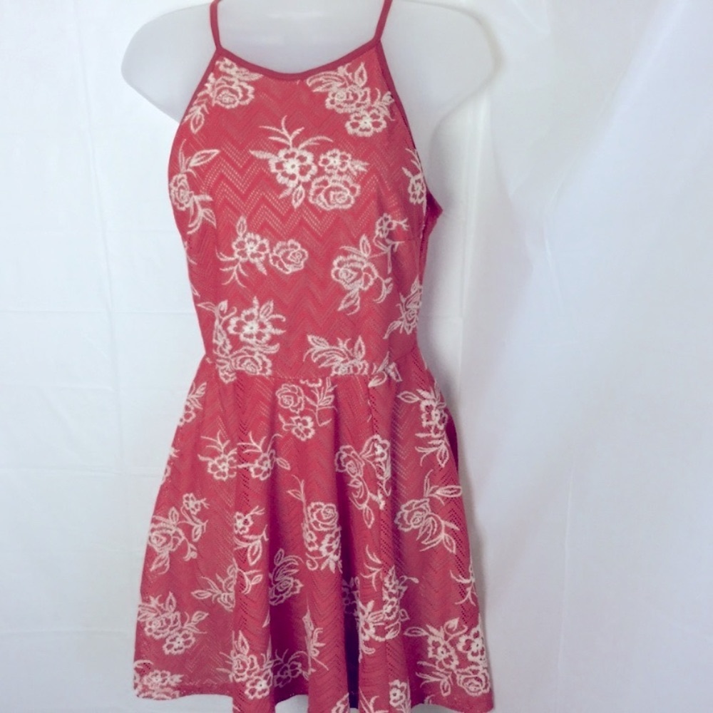 Honey and Rosie Festival Boho Sleeveless Mini Red Pattern Tank Dress ✌🏽 - Picture 2 of 8